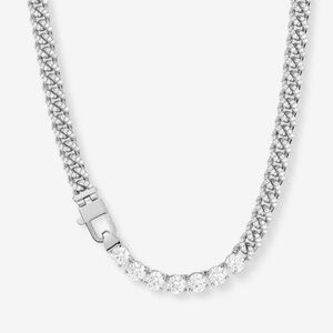 Melinda Maria Julian Loves Diamonds Silver Necklace